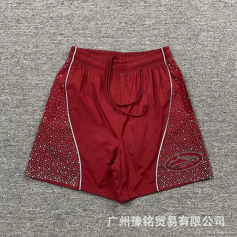 Corteiz Starry Street Style Burgundy Shorts