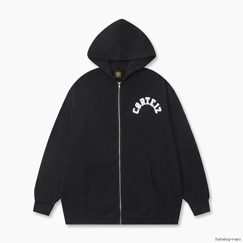 Corteiz street-style black hoodie