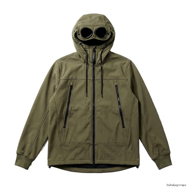 C.P. Hooded Utility-style Jacket (Army Green)