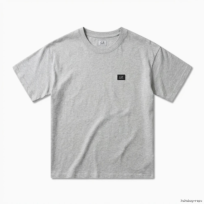 C.P. Trendy Brand Simple Style Light Gray T-shirt