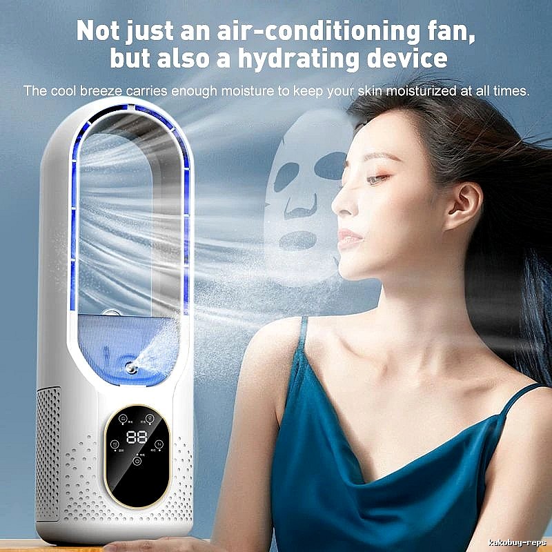 Daily Misting Bladeless Fan For Misting Comfort White Bladeless