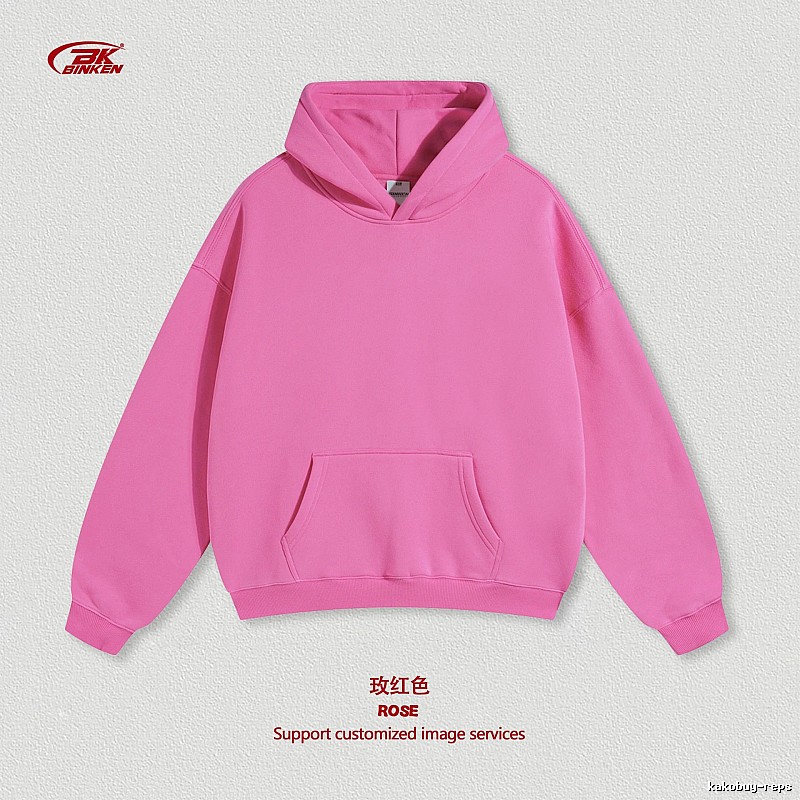 Daily Pullover hoodie Navy Blank Kangaroo with Visual Detail