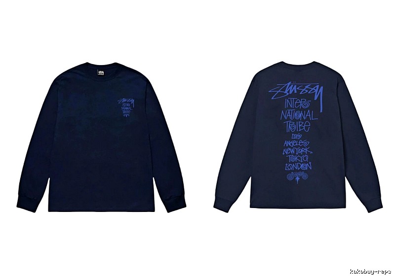 Dark blue hoodie with Stussy graffiti style