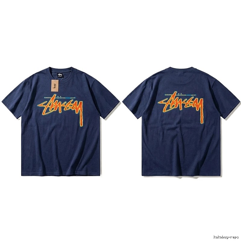 Dark blue T-shirt with Stussy graffiti style
