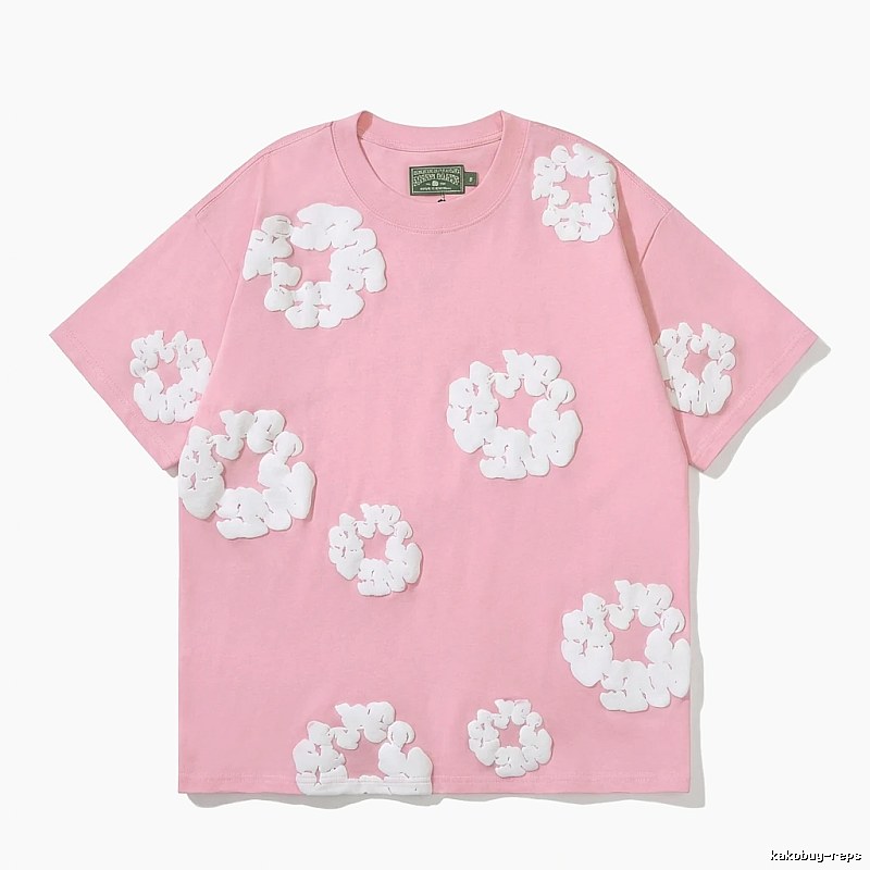 DENIM TEARS Pink Flower Short-sleeve Shirt
