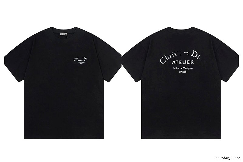 Dior Atelier Minimalist Style Black Short-sleeve T-shirt