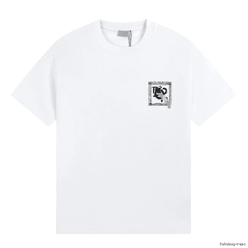 Dior Graffiti Print Minimalist Style White Short-sleeve T-shirt