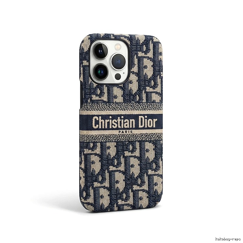 Dior Monogram Dark Blue Phone Case