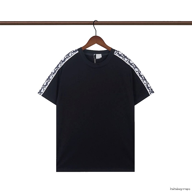 Dior Monogram Webbing Cool Street Style Black T-Shirt