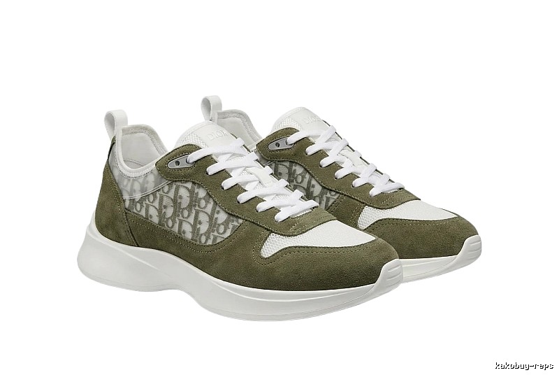 Dior retro green and white sports shoes
