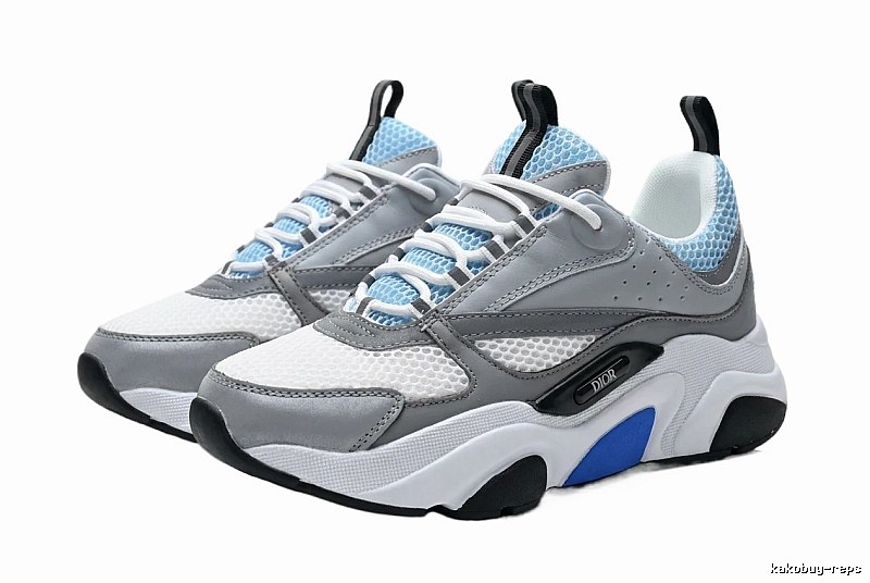 Dior retro-style grey-blue sports shoes