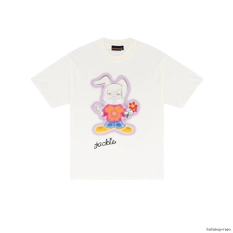 DREW Rabbit Graffiti Cool Trendy Off-white T-shirt