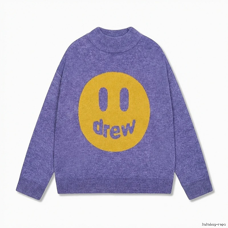 DREW Smiley Purple Sweater