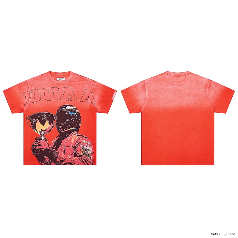DUAA Racing Series Street Style Orange-red T-shirt