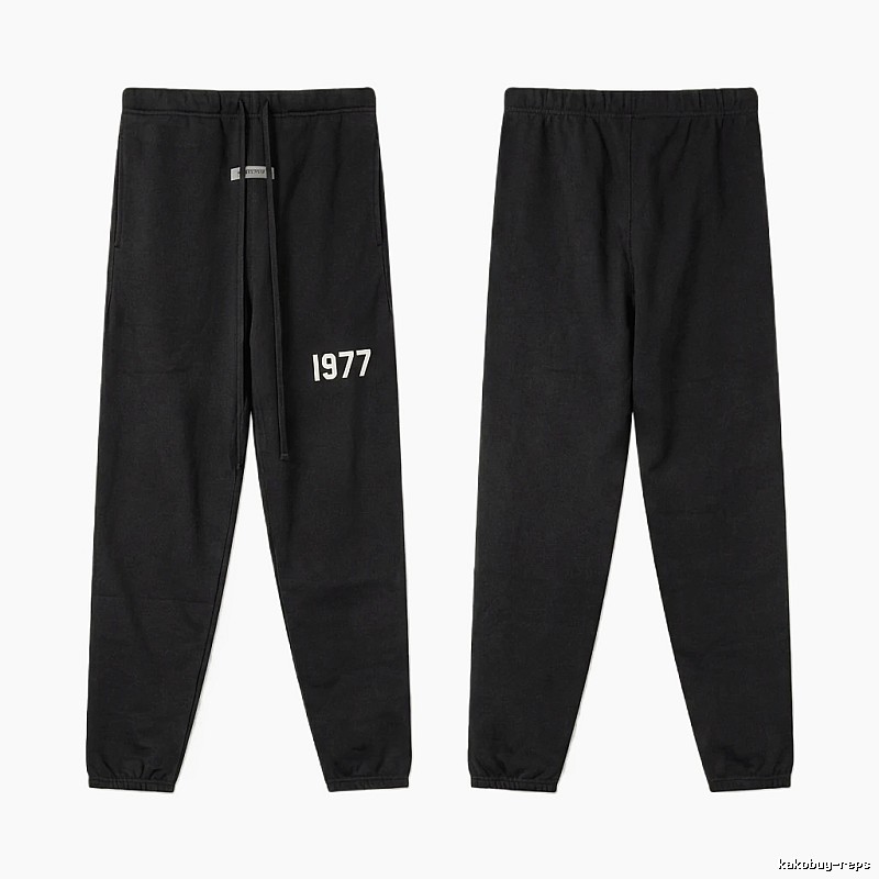 ESSENTIALS 1977 Minimalist Style Black Pants