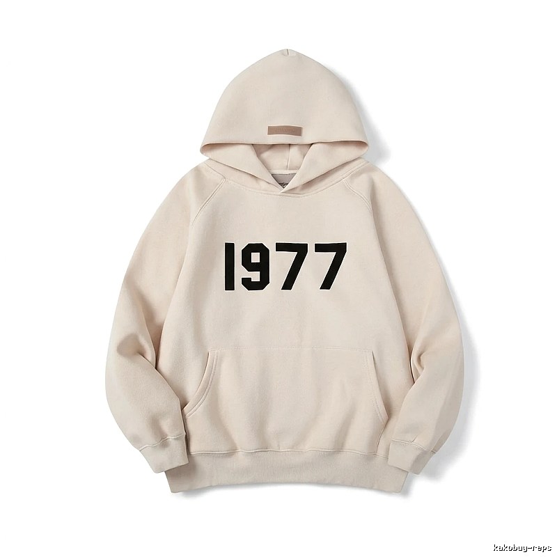 ESSENTIALS 1977 Series Minimalist Style Beige Hoodie