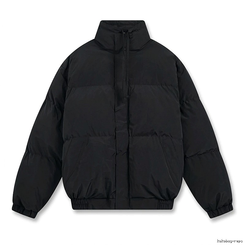 ESSENTIALS minimalist style black cotton-padded jacket