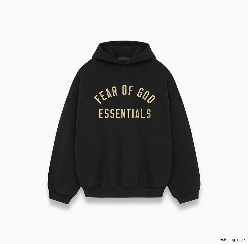 ESSENTIALS minimalist style black sweatshirt