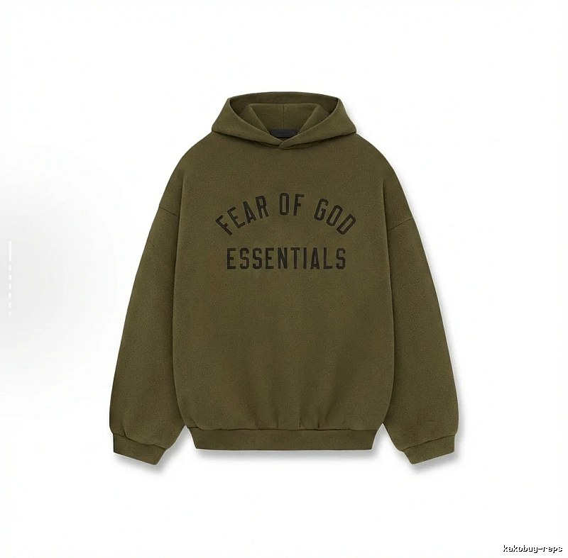 ESSENTIALS minimalist style olive green sweatshirt