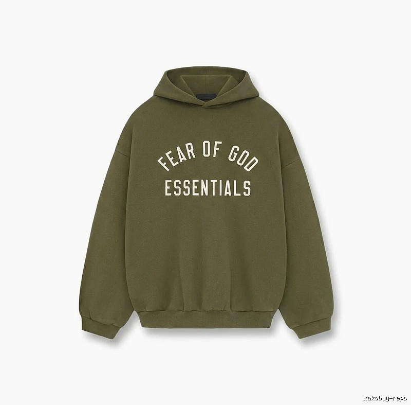 ESSENTIALS minimalist style olive green sweatshirt