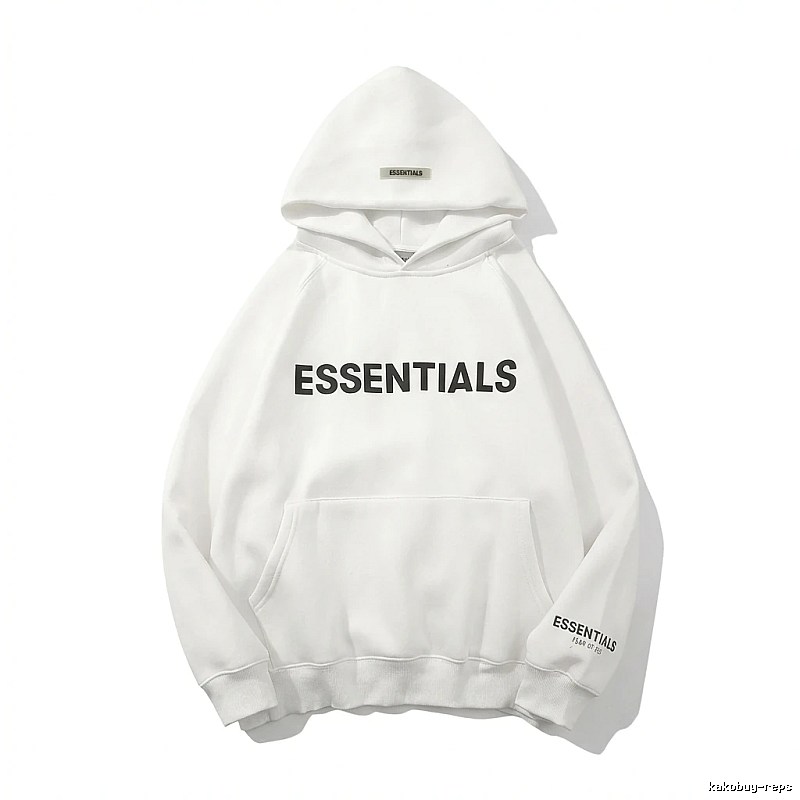 ESSENTIALS minimalist style white sweatshirt