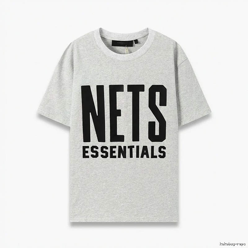 ESSENTIALS Trendy Brand Simple Style Grey T-shirt