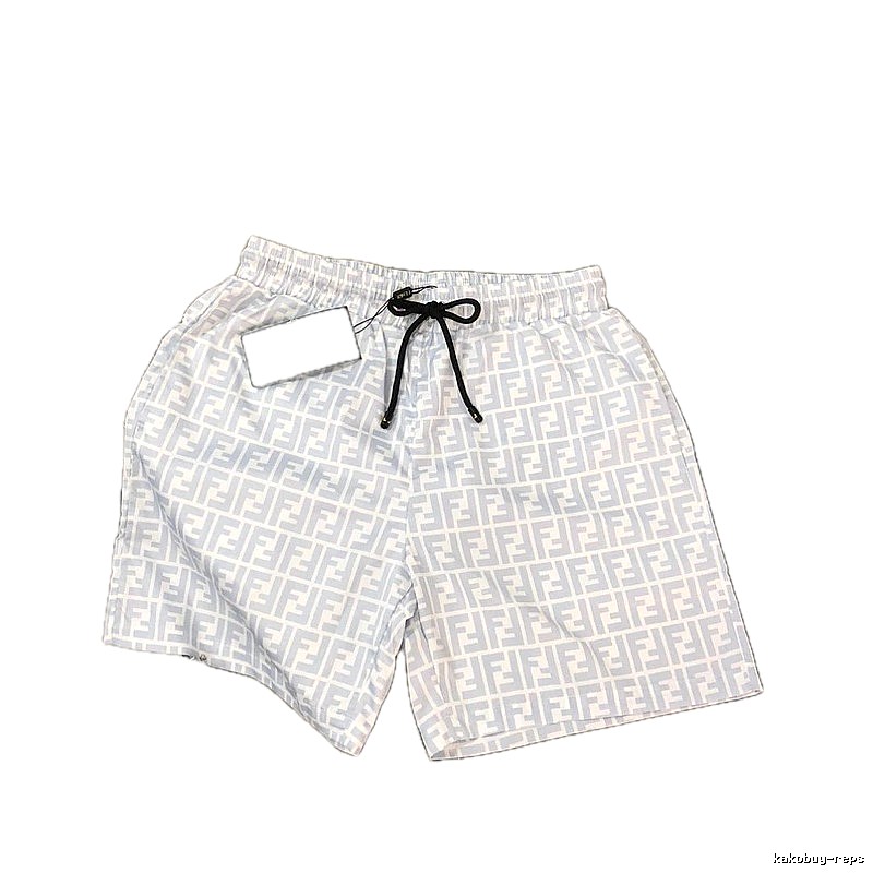 Fendi FF Monogram Casual Style Light Blue Shorts