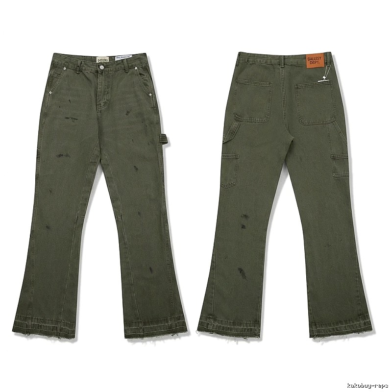 Gallery Dept. Distressed Style Military Green Utility Pants