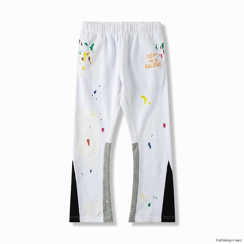 Gallery Dept Graffiti Style White Long Trousers