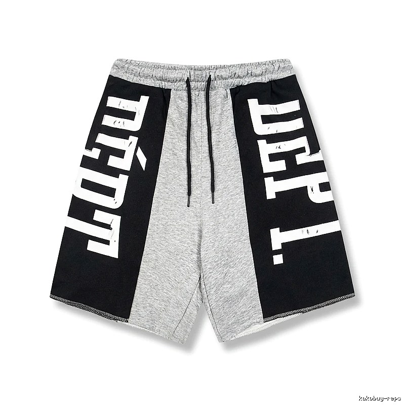 Gallery Dept. letter-print grey and black shorts