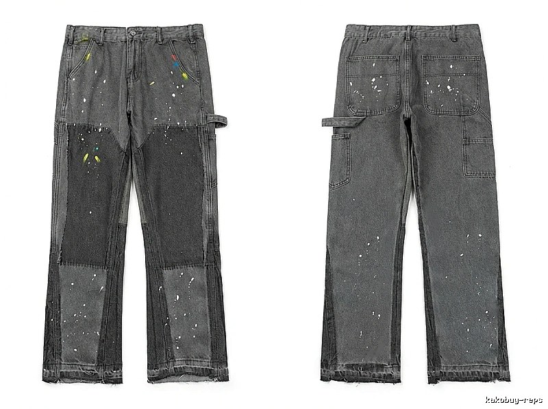 Gallery Dept. Stitched Graffiti Style Grey Pants