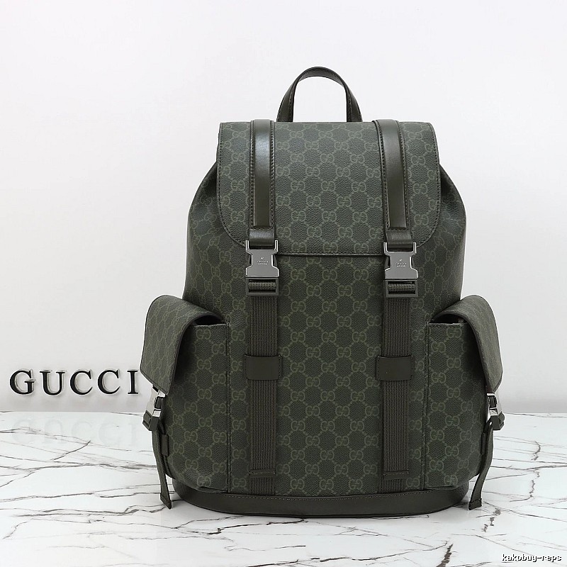 Green GG Monogram Backpack Gucci Backpack for Casual Outfits