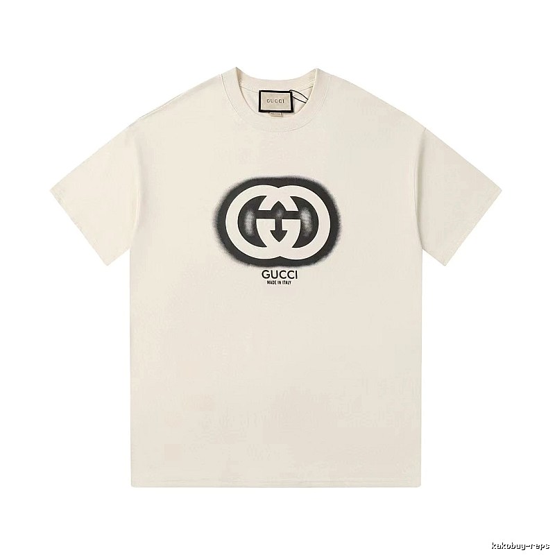 Gucci Double G Print Vintage Style Off-white T-shirt