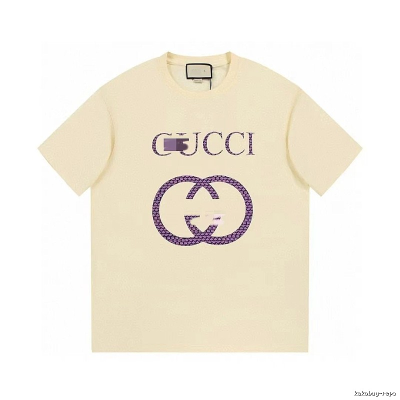 Gucci Double G Vintage Style Beige Short Sleeve T-Shirt