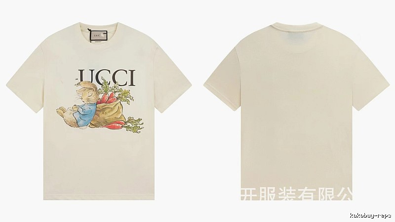 Gucci Peter Rabbit Vintage Style Off-White Short-Sleeve T-Shirt