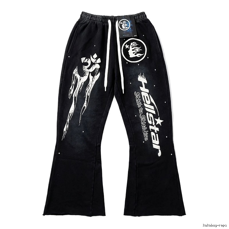 Hellstar dark style black long trousers