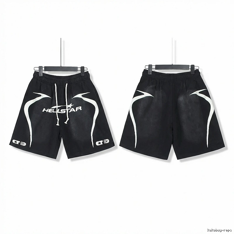 Hellstar dark style black shorts