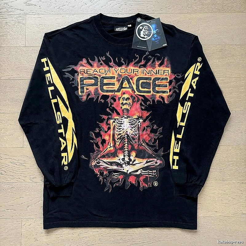 Hellstar Flame Skull Style Black T-shirt