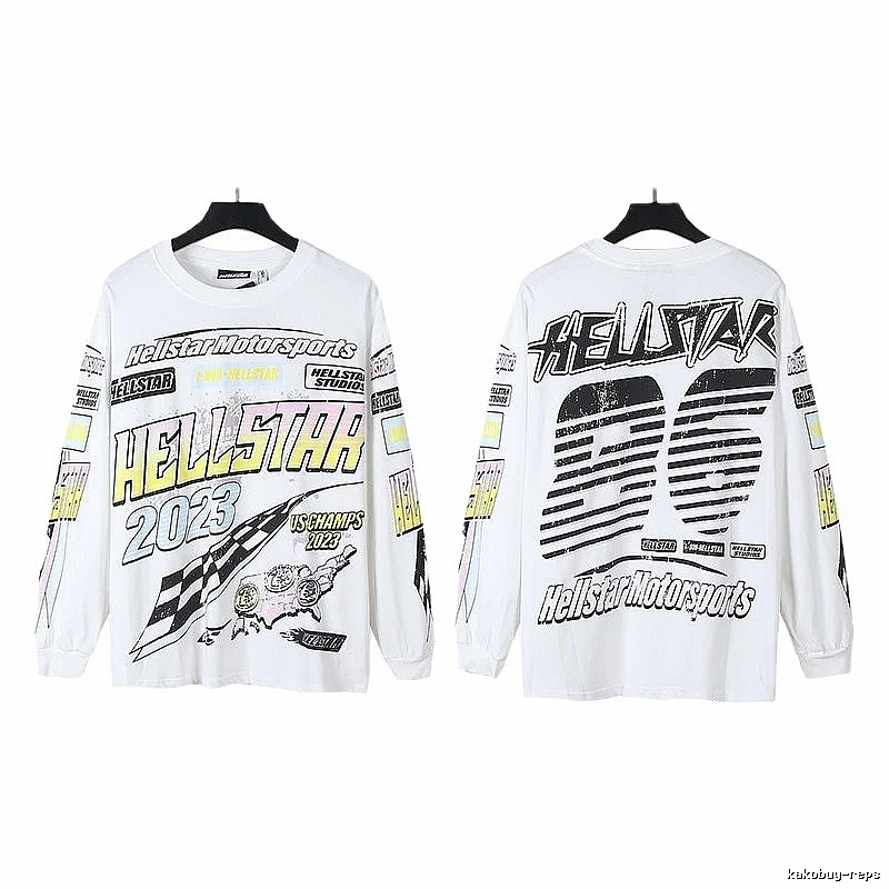 Hellstar Racing Style White Sweatshirt