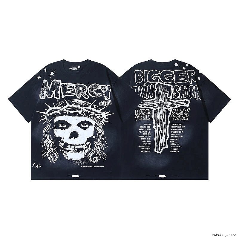 Hellstar Skull Print Dark Style Black T-Shirt