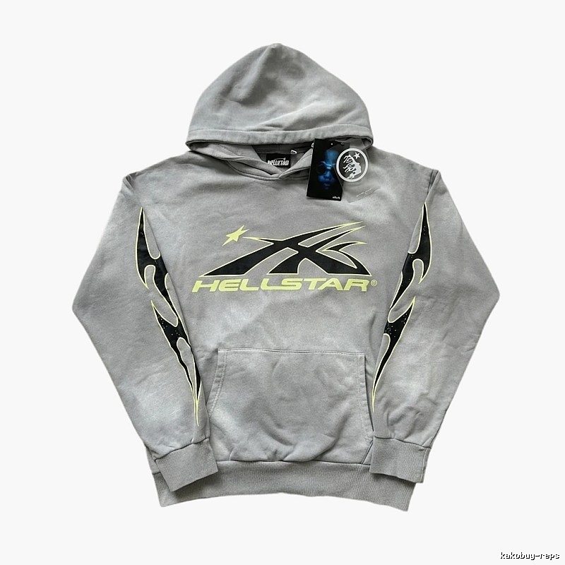 Hellstar trendy and cool style grey hoodie