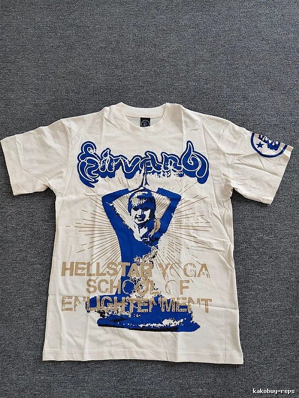 Hellstar Yoga Collection Vintage Style Off-white T-Shirt