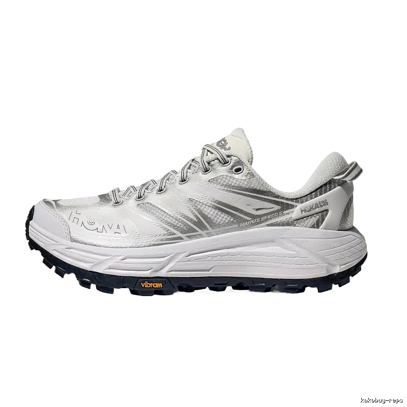 HOKA Trail Running Style Gray-White Running Shoes