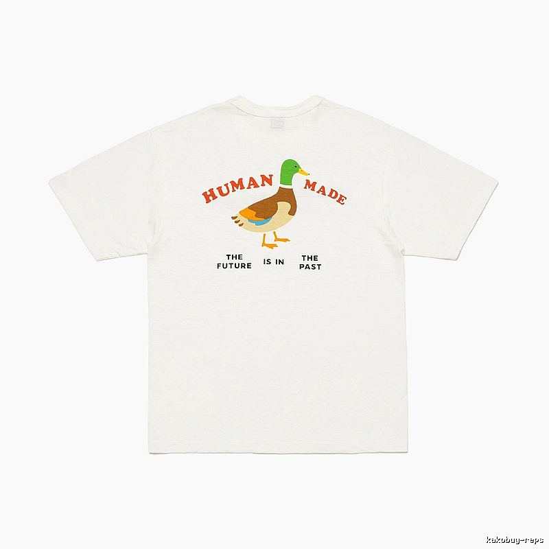 HUMAN MADE Green Duck Print Vintage Off-white T-shirt