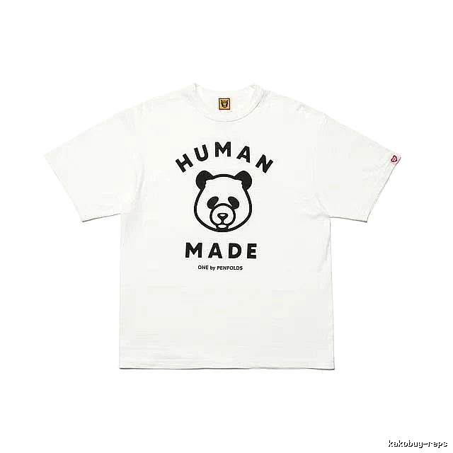 HUMAN MADE Panda Print Japanese Streetwear White Short Sleeve T-Shirt