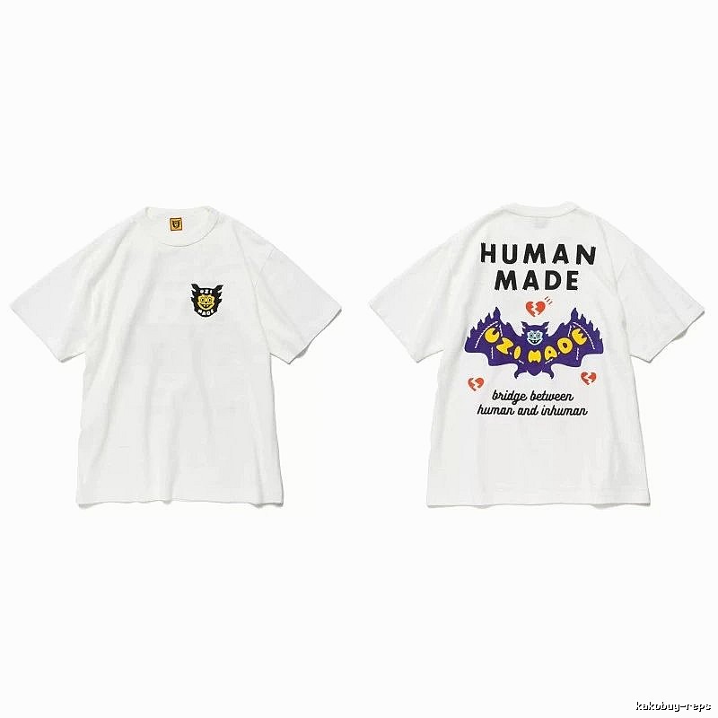 Human Made Travel Heart logo T-shirt Black Green Human with Soft Visual Tone