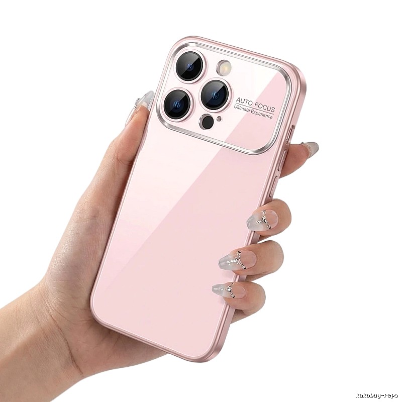 i-mu transparent simple style pink shell