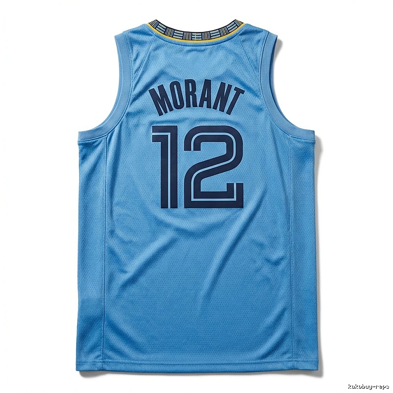 Ja Morant series basketball-style blue jersey