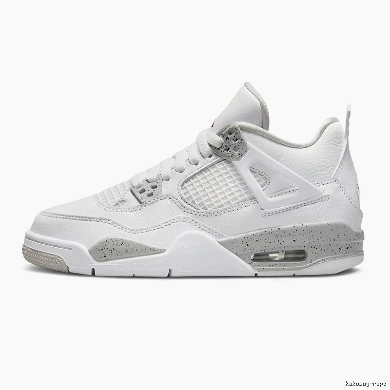 Jordan 4 Gray and White Trendy and Cool Athletic Shoes