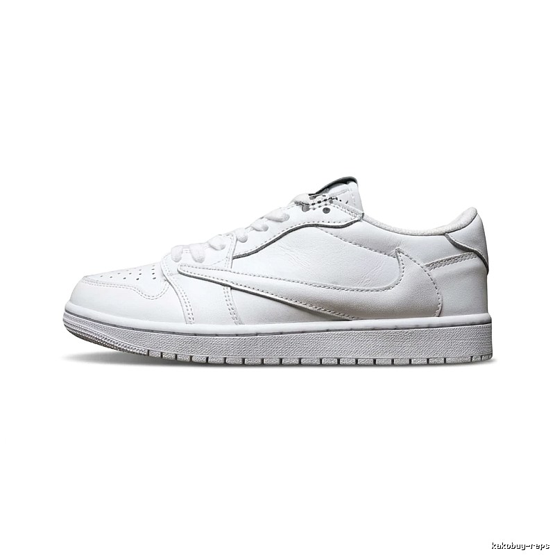 Jordan AJ1 simple white canvas shoes